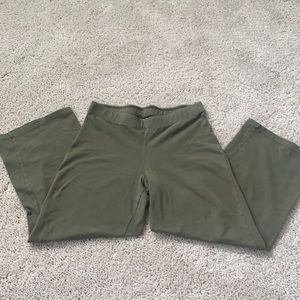 Athleta olive crop wide leg leggings